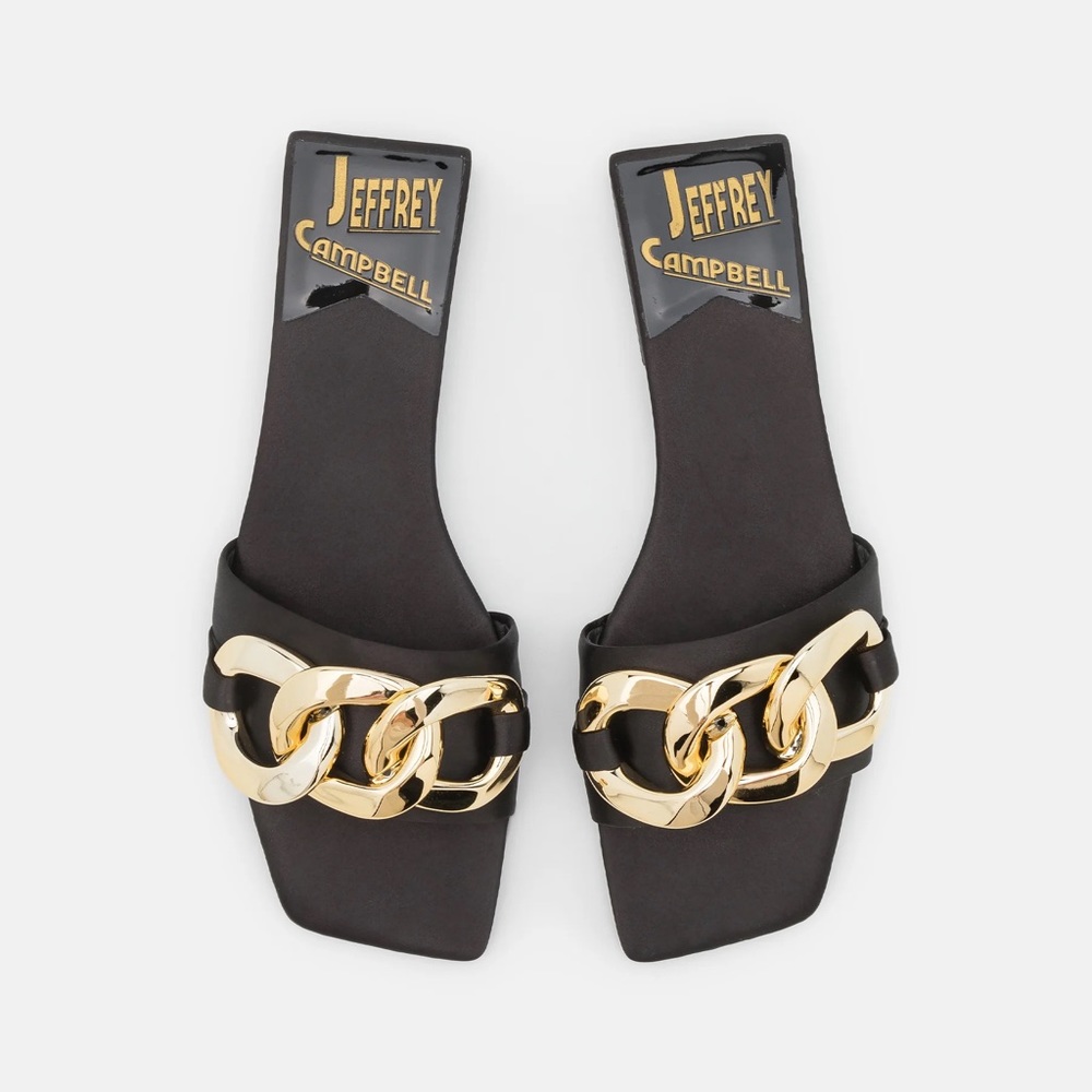 ❤️❤️ Jeffrey Campbell - Park Chain Slide Sandal in Black ❤️❤️